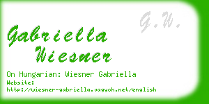 gabriella wiesner business card